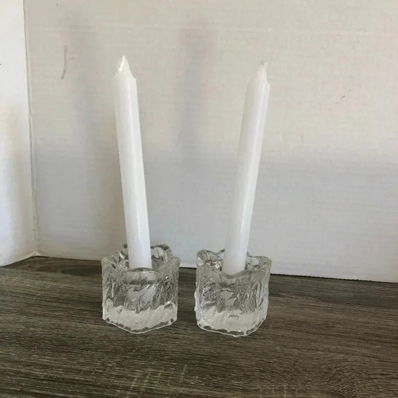 Vintage Ice Textured Candle  Holder - Picture 2 of 10